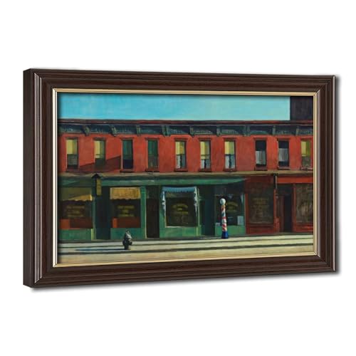 Décoration murale Early Sunday Morning Hopper sur toile tendue