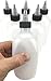 Hobbyland Squeeze Bottles - LDPE Plastic, Natural Boston Round, Black & Natural Twist Caps (8oz, 24/410 Neck, 6 Bottles)