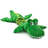 Chngeary Squeaky Dog Toy for Small Medium Large Dogs,Crocodile Shaped Tug of War Interactive Toy,Soft Fabric and Sturdy Dog Plush Toy for Indoor Play