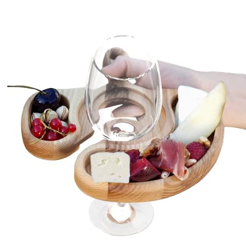 tenmore.eu Plato para aperitivos de vino con una sola mano, ideal como regalo para gourmets Cover