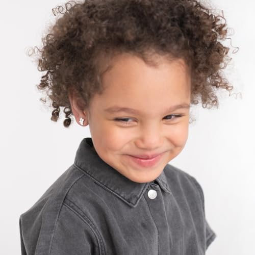 925 Sterling Silver White Enamel Ghost Safety Screw Back Earrings For Little Girls - Halloween Ghost Shaped Earrings For Children - Kids Ghostly Shaped Earrings2