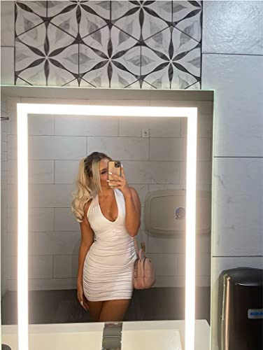 Image of BEAGIMEG Women's Sexy Bodycon Sleeveless Criss Cross Ruched Halter Mini Dress Party Club Dress