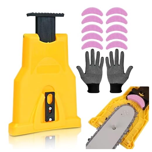 Mokaskaidj Affilacatene per Motosega, Set di Affilatrici Motoseghe con 10 Pietre per Affilare, Universal Affilatrice per Motoseghe, Affilatura Catena Motosega per Taglialegna, Tosaerba, Motoseghe