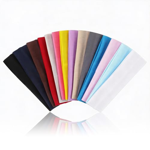 14 PCS Sport Headbands for Women, Elastic Soft Non Slip Headband,...