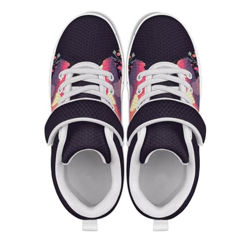 Yzaoxia Kids Sneakers for Girls Running Shoes Mesh Lace Up Footwear with Strap Trainers for Gym School Size 11-Size 2.52