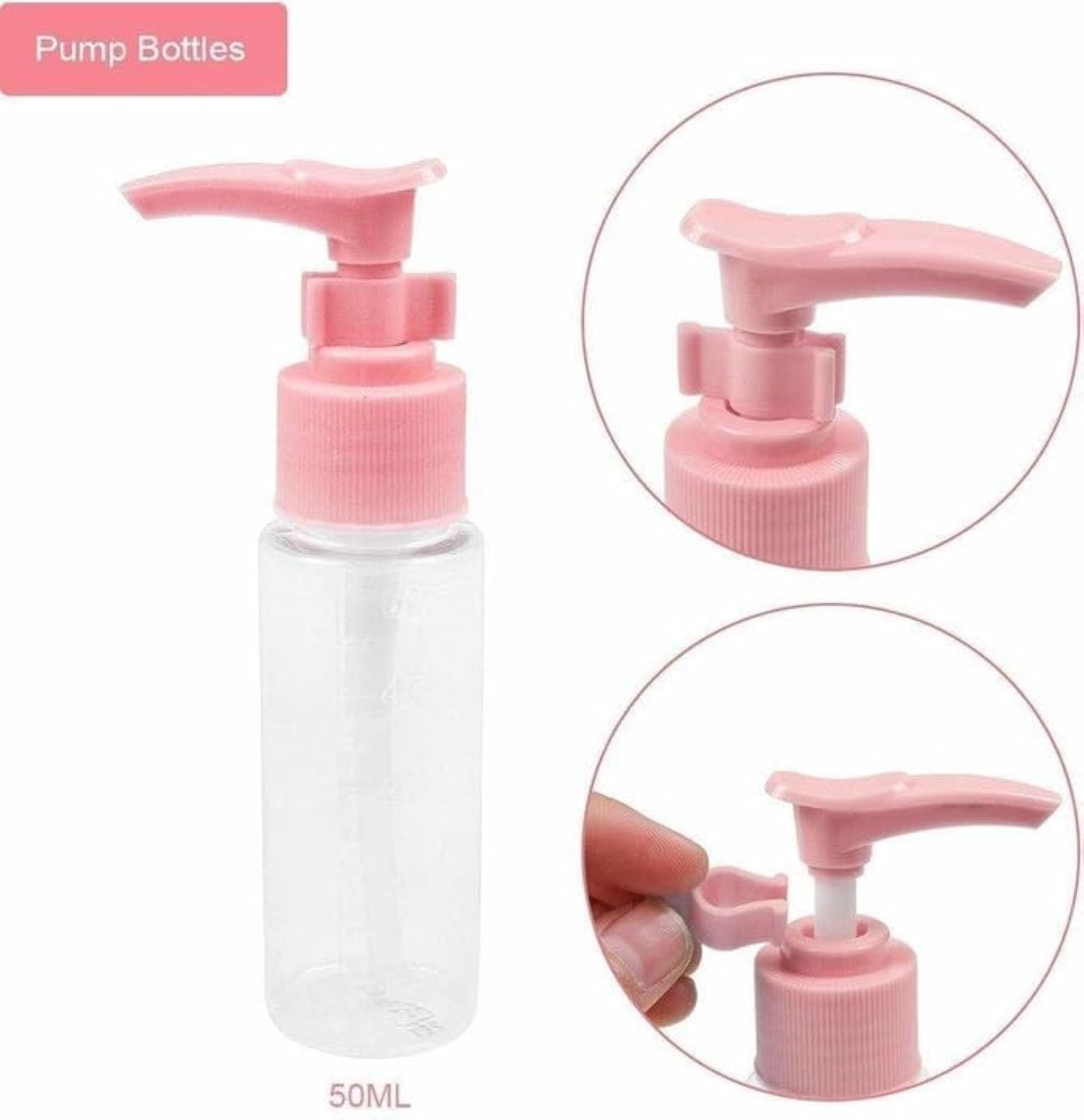 Travel Toiletry Bottle Set, 7-Piece with Spray Bottles and Jars