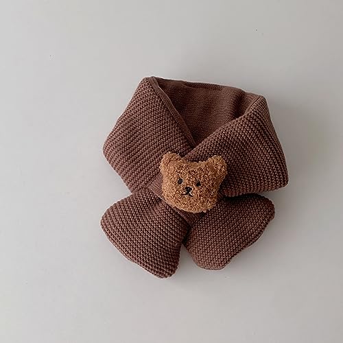 Bear Scarf Wool Neck Cover Warm Winter Scarves For Kids Boys Girls Infant Children Neckerchief(0-3Years)4
