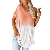 Algopix Similar Product 3 - Womens Summer Tops Short Sleeve Dye