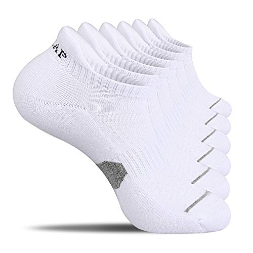 6 Pairs Athletic No Show Socks,Ankle Cotton Socks For Women And Men,Low Cut Cushioned Tab Sports Running Socks