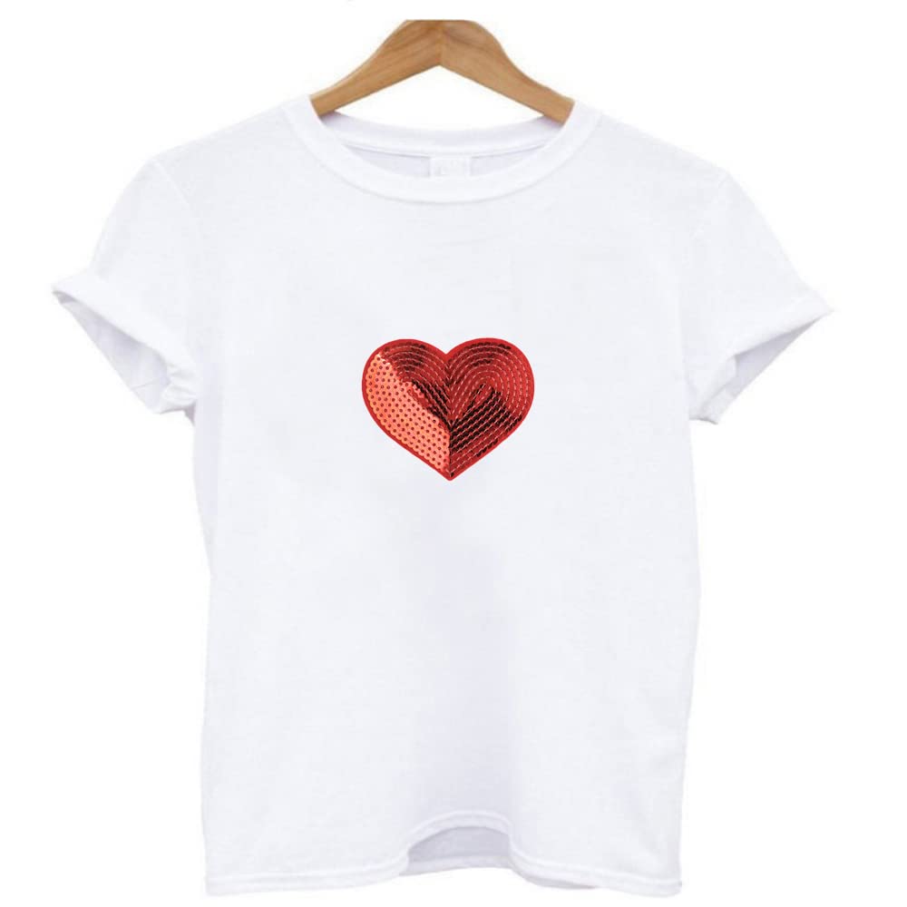 Ster Paillette Glitter Strijk Embleem Patch Rood