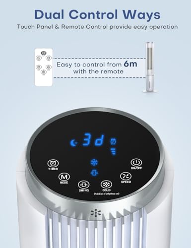 HIFRESH Air Cooler for Home, 107CM Tower Cooler w/Remote - Image 13