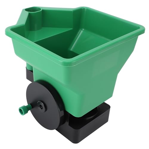 Luocute Esparcidor Manual, Esparcidor Manual de Jardín de Césped de Mano de 3 L con Diseño Compacto y Liviano para Fertilizantes y Jardines Pequeños, Color Verde Sal