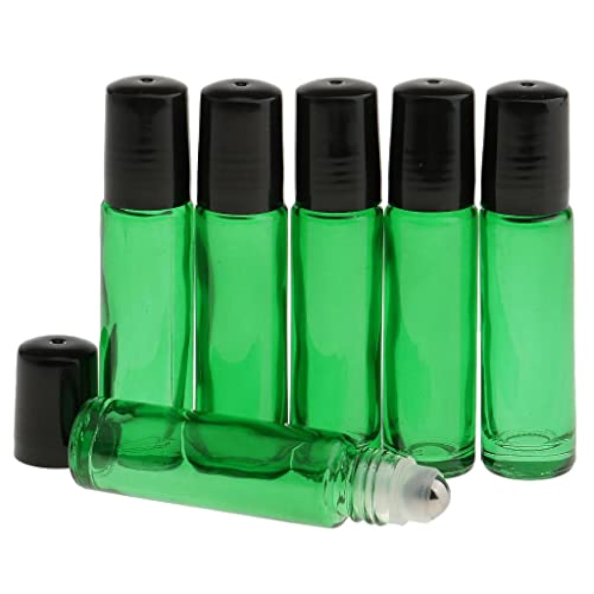 6 Pieces 10ml Empty Glass Roll On Bottles for Essential Perfume
