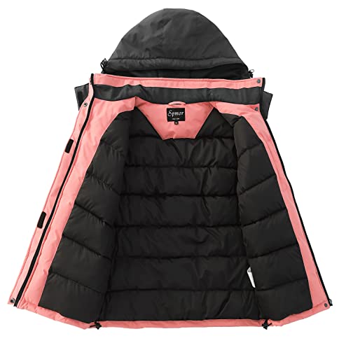 Image of Women's Waterproof Ski Jacket Hooded Snowboard Coat Warm Winter Snow Jackets