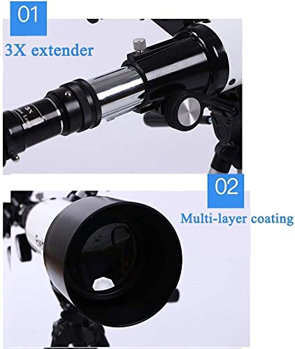 Telescopio Refractor 70 mm para Astronomía con Trípode miniatura 5
