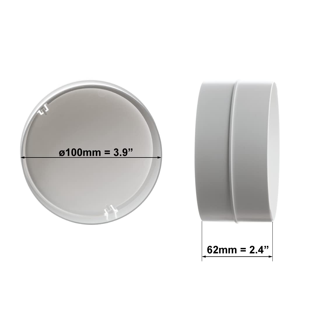 thumbnail: Lirast Kunststof Wandflens 100 Mm Met Terugslagklep - Voor Ventilatiebuis Muurdoorvoer
