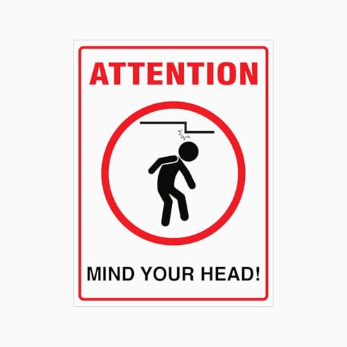 Mind Your Head Workplace Industrial Commercial Metal Tin Sign 8x12 Inch