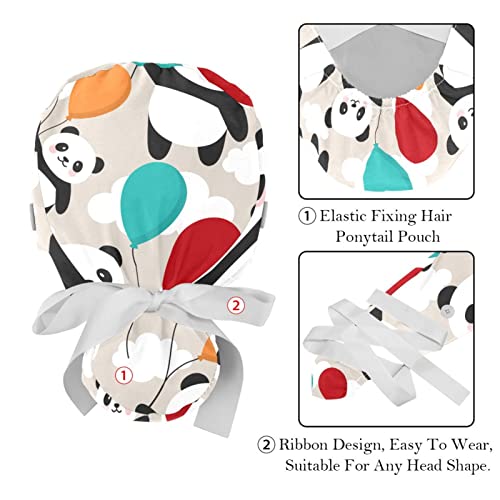 Chapeaux de travail pour hommes et femmes JDEZ : casquettes panda ajustables - 4