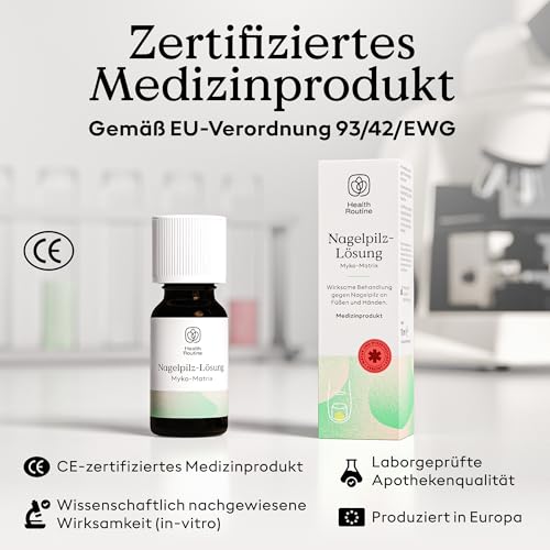 Health Routine Myko-Matrix Nagelpilz Lösung – 2er Pack CE-zertifiziertes Medizinprodukt - Nagelpilz Nagellack zur Nagelpflege – Entwickelt in Österreich - Nagelhärter - Nagelöl Geeignet für Fuß & Hand