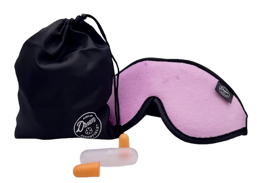 Wild Essentials Escape - Kit de máscara de sueño 3D de lujo con cavidades para ojos moldeadas, puente nasal para bloque de luz, cojín de espuma