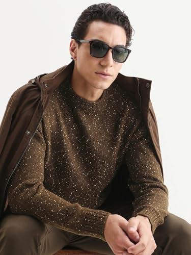 Image of Rare Rabbit Regular fit Speckled Print Sweater