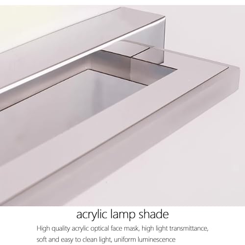 Espejo Impermeable sin Sombras con Luz de Pared Baño Rectangular de 42cm 3
