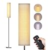 Lampadaire, lampe LED Télécommandée pour Chambre à Coucher, Salon, Bureau, Lampe de Lecture avec Minuterie, 4 Températures de Couleur et Mode Veilleuse, Lampadaires Réglables avec Gradation en Continu