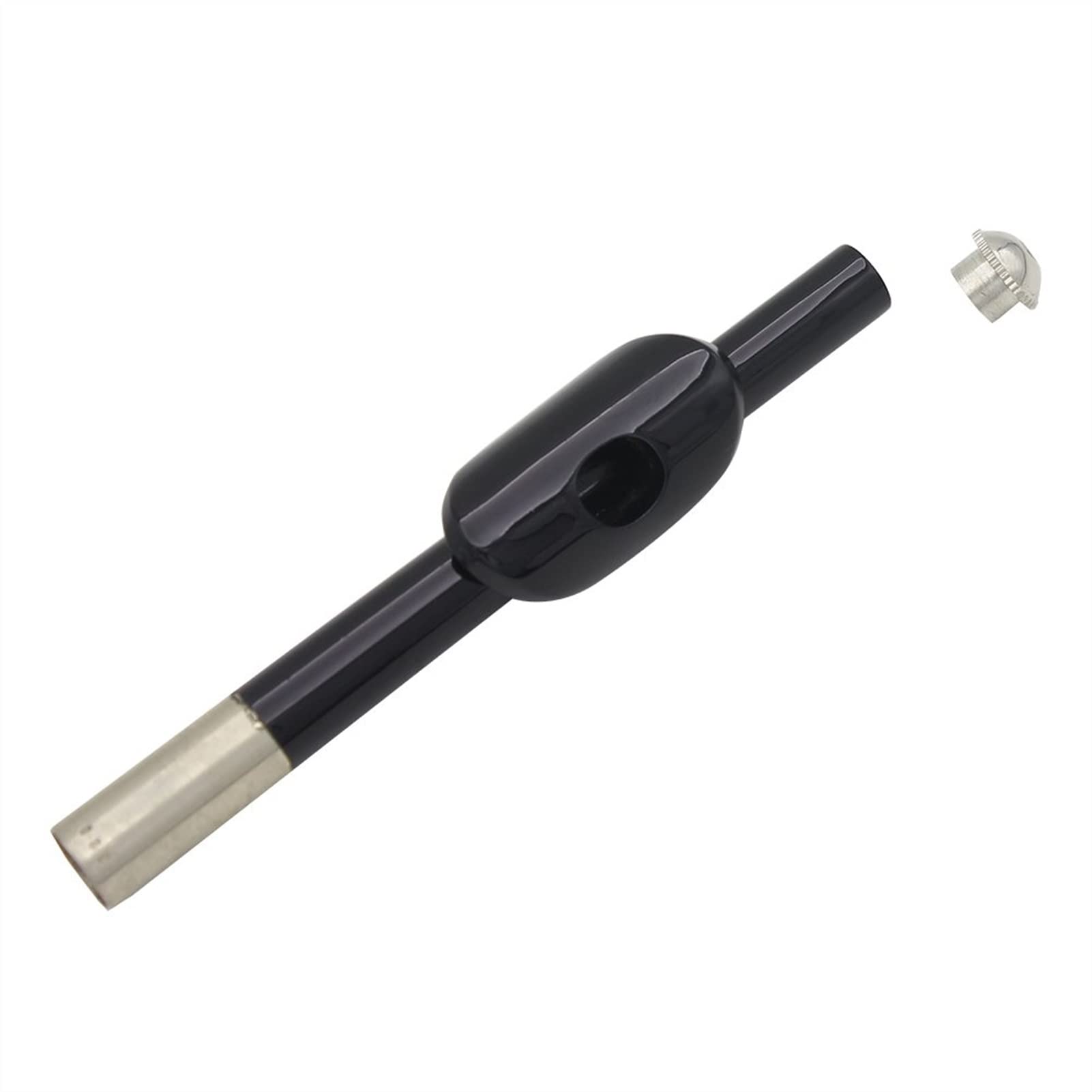 Flute C Key Piccolo Mezza Formato Argento Placcato Cupronickel con Scatola Imbottita Accessori Flauto Flauto (Color : Black)