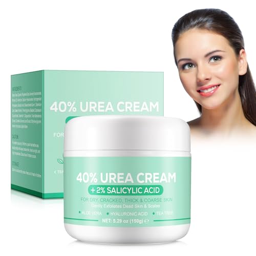 Nmbol Cream Crema De Urea 150g,Crema Para Pies 40% Urea+2% Ácido Salicílico,Enriquecida Con árbol de té y Aloe Vera para Humectar,Para Pies para Pies Secos y Agrietados,Manos,Codos