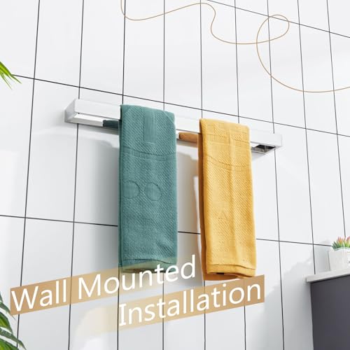 Image of KOKOSIRI Towel Holder Chrome Bath Towel Bar Rack 20-Inch Kitchen Holder Polished Stainless Steel for Bathroom Hardware Wall Mounted, 1 Pack B4008CH-L20