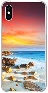 iPhone XR Case,Blingy’s New Scenic Style Soft TPU Protective Rubber Case Compatible for iPhone XR (Beach on The Rocks)