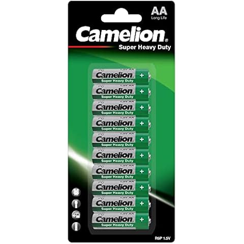 Camelion R6 AA Mignon Super Heavy Duty Battery (Pack of 10) Cover