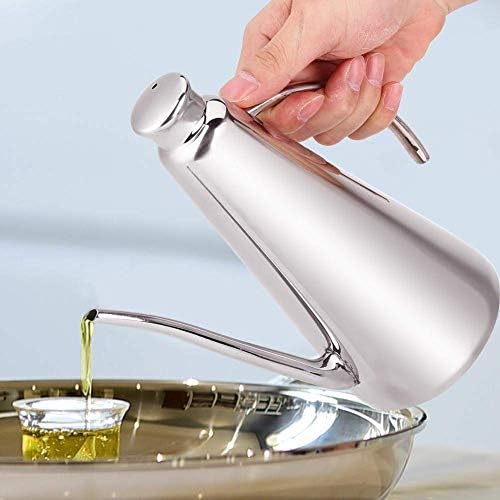 Olive Oil Dispenser, 850ml Large Capacity Stainless Steel Oil Pot Dispenser for Sauce Vinegar