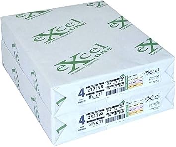 Excel OneTM Carbonless 4-Part Forward Paper White/Canary/Pink/Gold, 8.5" x 11" 232198 - 125 Sets Per Ream - Two 2 Reams 250 Sets