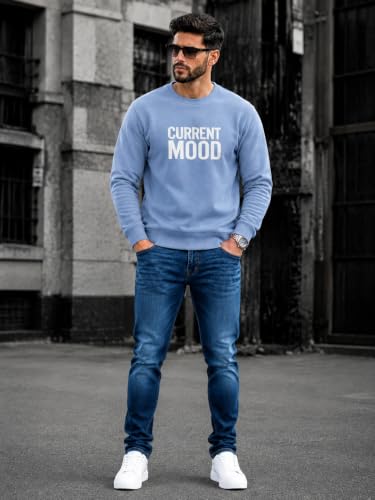 Image of Mack Jonney Men's Printed Fleece Sweatshirt|Full Sleeve Round Neck Winter Sweatshirt for Casual Wear|Travel|Gym & Everyday Style-mj-62