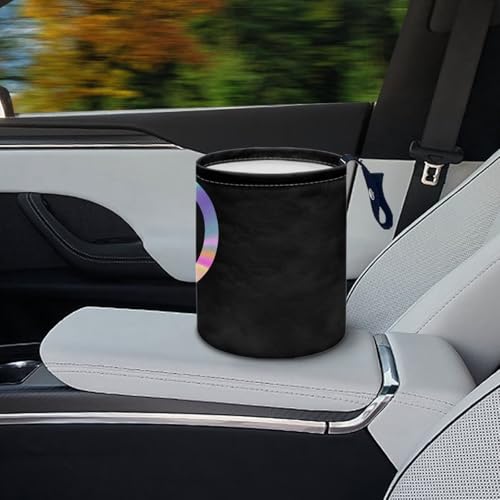 Image of Dog Paw Heart Car Garbage Can Mini Car Trash Bin Hanging Headrest with Adjustable Buttons Multipurpose Car Organizer