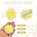 PETAXCELL Flower Dog Hair Bows, Pet Flower Cute Hair Collar with Clips Soft Chiffon Cat Tie Floral Grooming Accessories, (Light Yellow, 10Pcs), Intended for Small Puppies Cat Party Birthday