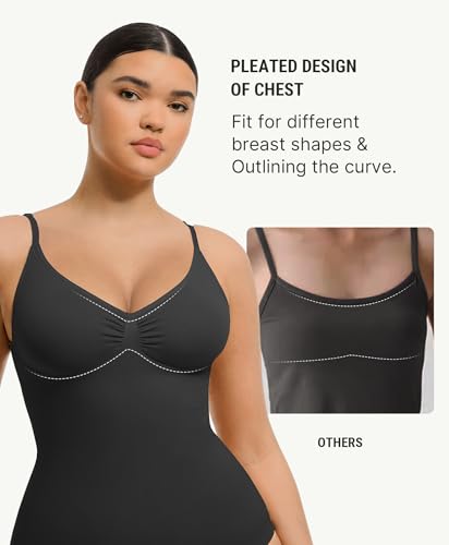 Image of FeelinGirl Womens Tank Top Shapewear Tummy Control Tops Slimming Cami Tank Seamless Compression V Neck Camisole