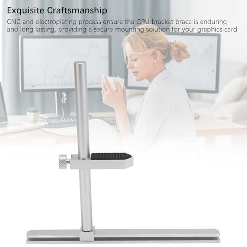 Soporte ajustable de aluminio para GPU con nivel de burbuja miniatura 5
