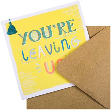 You're Leaving' Good Luck Card from Hallmark - Large Size Contemporary Type Design