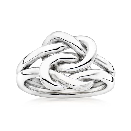 Ross-Simons Italian Sterling Silver Double Love Knot Ring. Size 8