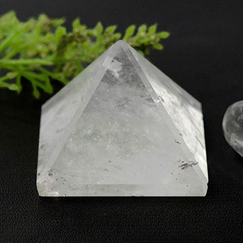 Image of Reiki Crystal Products Natural Clear Quartz Pyramid for Reiki Healing and Crystal Healing Stone Pyramid Size 30-35 mm (Color : Clear) Pack of 1 pc