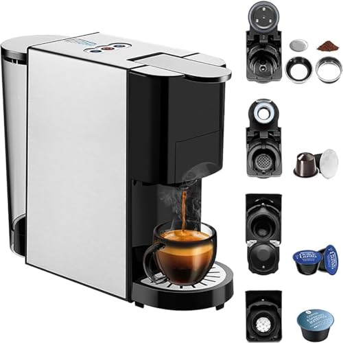 Máquina de café espresso, cafetera automática 5 en 1 de una sola porción, 19 bares, compatible con el hogar y los viajes