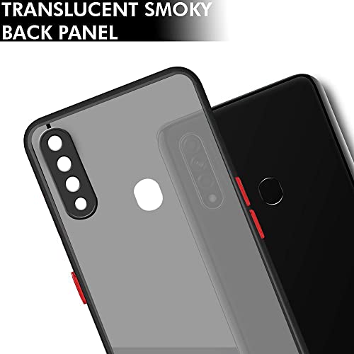 Image of TheGiftKart Translucent Hybrid Back Case Cover for Oppo A31 | Smoked Matte Back | 360 Degree Protection | Protective Hard Back Case Cover for Oppo A31 (PC & TPU, Black Bumper)