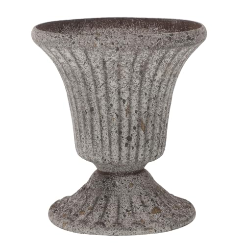 Yardwe Vase Commémoratif pour Tombeau Pot De Fleurs Extérieur Décoration Cimetière Style Vintage Gris Support Fleurs pour Tombes Et Cimetières