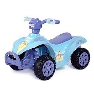 Bluey 6V ATV Quad for Kids – Powerful and Safe Ride-On Toy with Rechargeable Battery – Forward and Reverse Driving – Max Weight Capacity of 55 LBS – Ages 2-3 Years