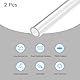 sourcing map 2 Stück PVC Transparent Rohr, Innendurchmesser 10mm Durchmesser 14mm LÄNGE 250mm Acryl Kunststoffrohr für Lampenbau, Stehlampen, Möbel