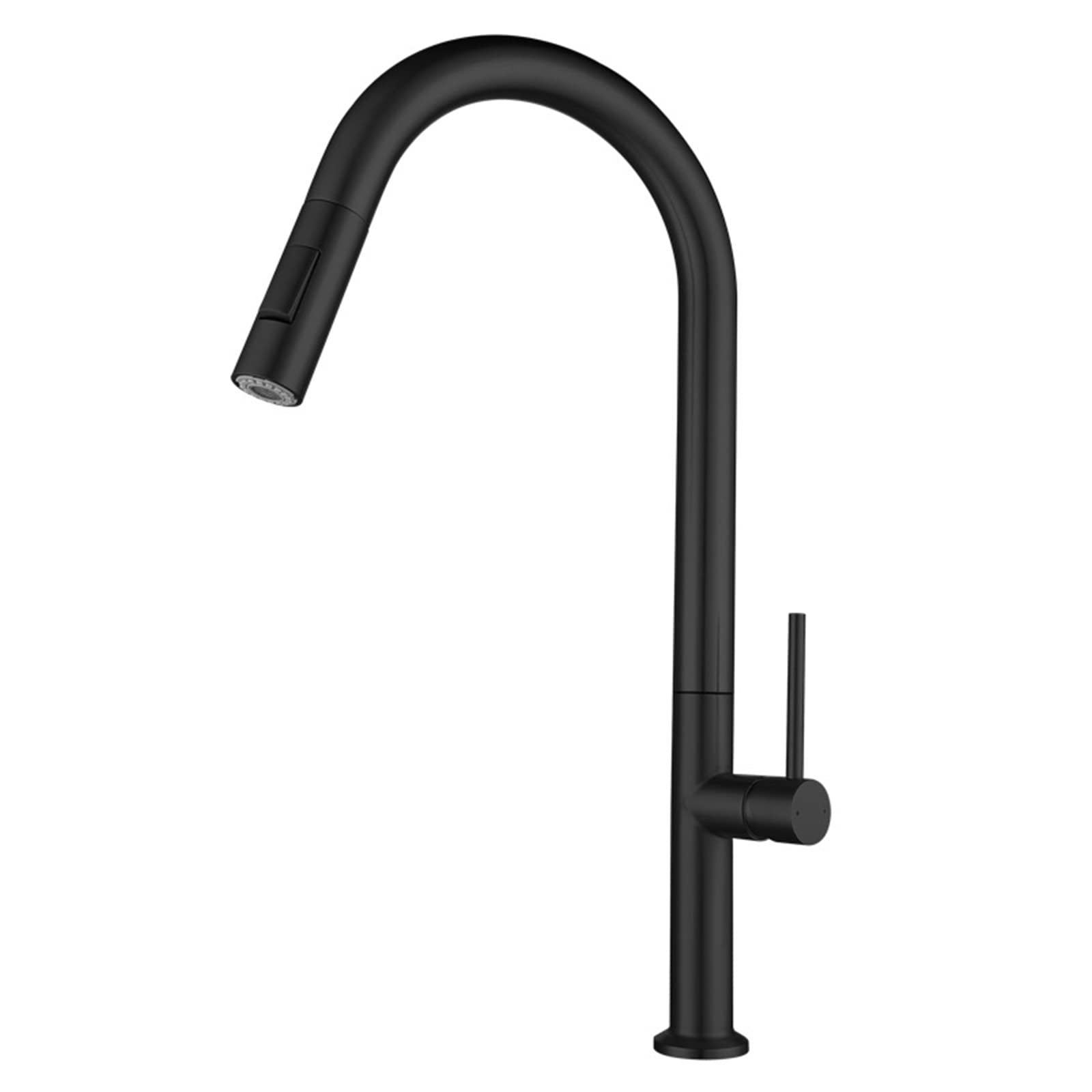 Robinet d'évier de cuisine extractible en acier inoxydable avec douchette double jet