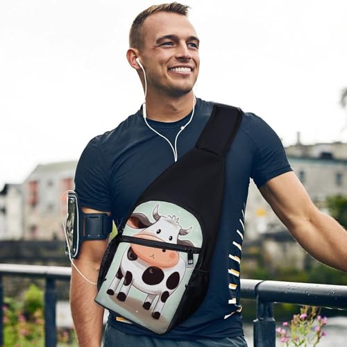 Bolso bandolera Casual de tela con diseño de vaca miniatura 3