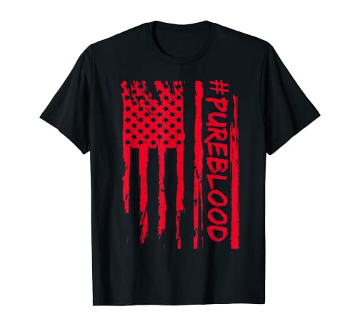 Camiseta Pure Blood Camisa Pure Blood #pureblood Bandera de Estados Unidos Camiseta